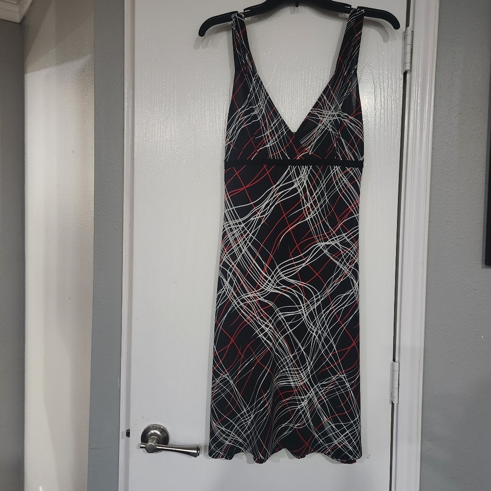 Black and Red Maxi Dress